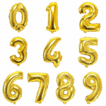 Foliezahlen 0 bis 9 Gold