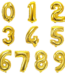 Foliezahlen 0 bis 9 Gold