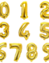 Foliezahlen 0 bis 9 Gold